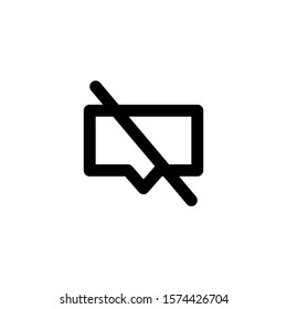 no message line icon. linear style sign for mobile concepts and web design. Outline vector no message icon. Symbols, logo illustrations. Vector image