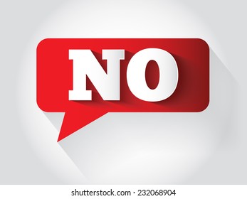 NO Message vector bubble, promotional background, presentation poster