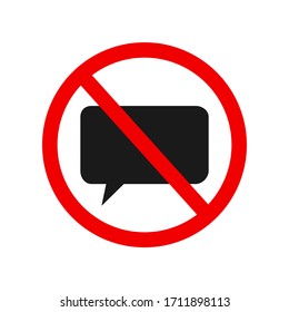 No message vector icon illustration isolated on a white background.