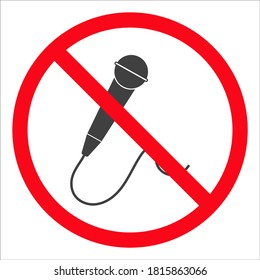 No Mic allowed. Isolated Vector Illustration EPS10
