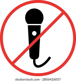 No Microphone Allow Icon Vector design