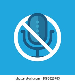 No Microphone Allowed Mic with Cancelled Sign