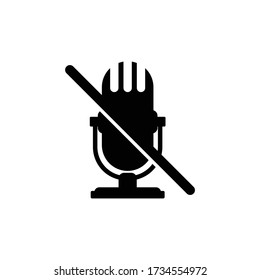  no microphone   icon.  microphone mute  prohibiting sing 