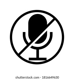 No Microphone icon, Speaker, recording sign