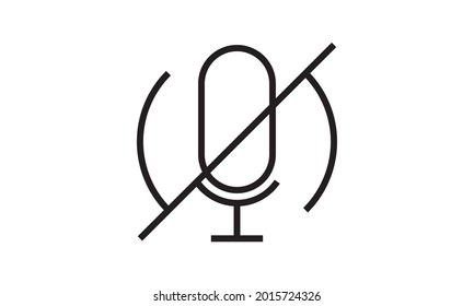 No microphone icon speaker symbol live music vector image