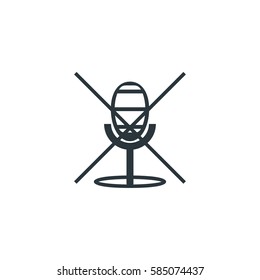 No microphone icon vector