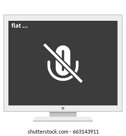 No microphone sign icon. Speaker symbol.