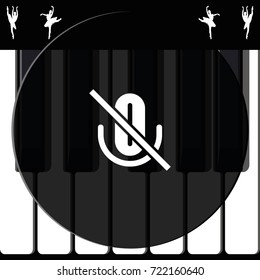 No microphone sign icon. Speaker symbol.