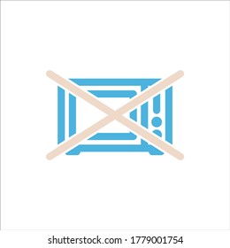 no microwave icon flat vector logo design trendy illustration signage symbol graphic simple