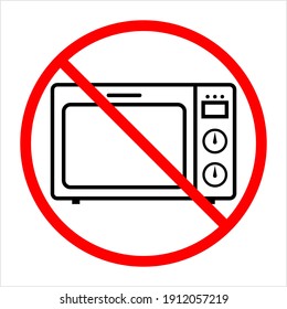 No Microwave Icon, Microwave Vector Art Illustration