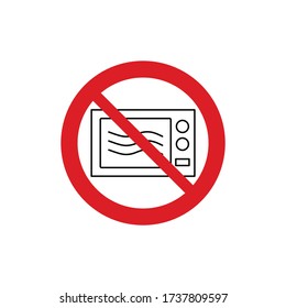 no microondas No permitir   microondas   para abrir el Navegador. El círculo rojo que prohíbe cantar 