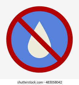  No milk flat icon design vector illustration