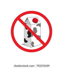 no milk icon ,Vector illustration.