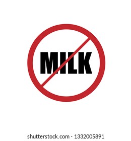 no milk sign
