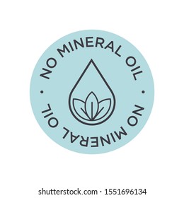 No Mineral Oil Icon. Vector Illustration.