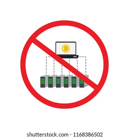 No mining allowed sign vector design 