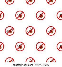 No mite tick sign pattern repeat seamless in black color for any design.