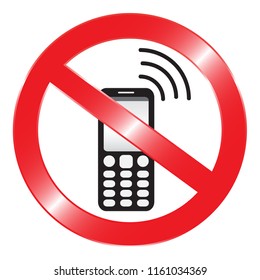 No Mobile Phone Allowed Sign Vector Stock Vector (Royalty Free ...