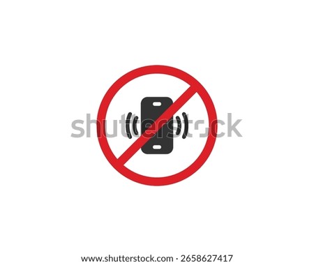 No mobile phone icon. Warning Icon Don't use mobilephone symbol. Mobile Phone prohibited. Don't use mobilephone sign.