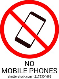 No Mobile Phone Sign Forbidden Sign Stock Vector (Royalty Free ...