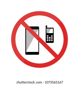 No mobile phone sign vector illustration