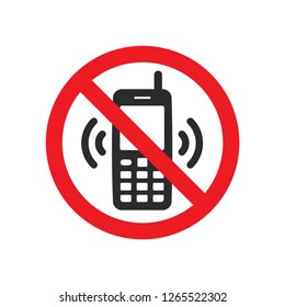 no mobile phone sign vector