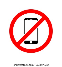 no mobile phone vector icon