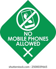 no mobile phones allowed signage vector  illustration ready to print
