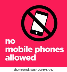 No Mobile Phones Allowed Sticker Sign Stock Vector (Royalty Free ...