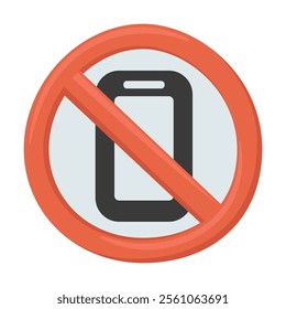 No Mobile Phones Emoji Icon Illustration. Not Allowed Vector Symbol Emoticon Design Doodle Vector.