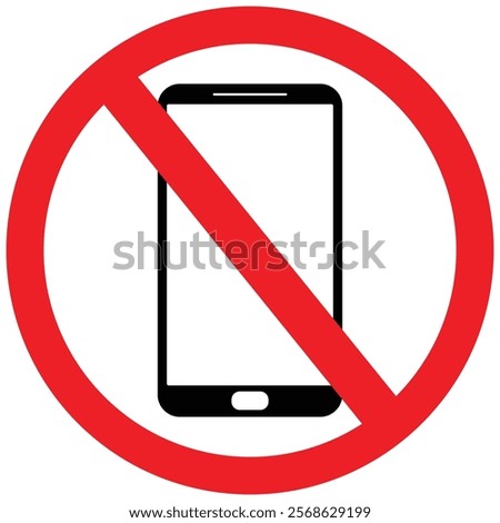 No mobile phones, smartphones, tablets allowed sign icon, no photography or video, prohibition sign in red color symbol. Crossed out circle illustration, no taking pictures or video graphic design.