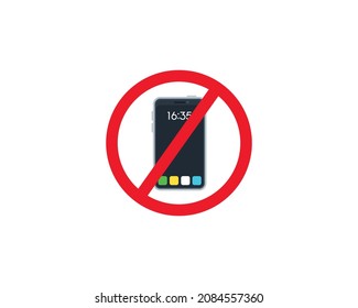 No Mobile Phones vector isolated icon. No Cell Phones emoji illustration. No Smartphones vector isolated emoticon