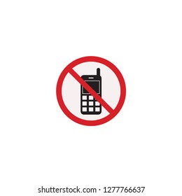 no mobile sign
