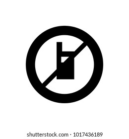 no mobile sign vector icon