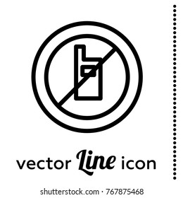no mobile sign vector icon