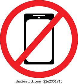 No Mobile or Smart Phone Allowed. Restriction Icon