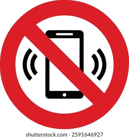 No mobile sound noise sign