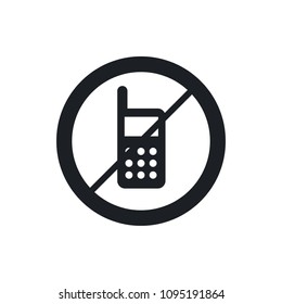 no mobile vector icon