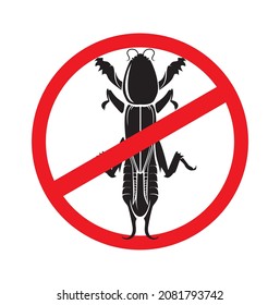 no mole cricket icon vector illustration