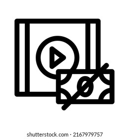 no monetization  icon or logo isolated sign symbol vector illustration - high quality black style vector icons
