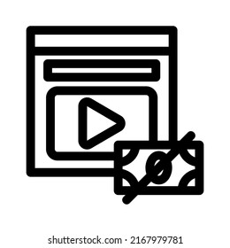 no monetization  icon or logo isolated sign symbol vector illustration - high quality black style vector icons
