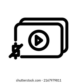 no monetization  icon or logo isolated sign symbol vector illustration - high quality black style vector icons
