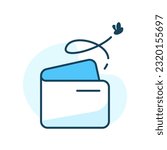 no money, empty wallet concept illustration flat design vector eps10. modern graphic element for landing page, empty state ui, infographic, icon