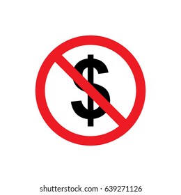 No Money Icon Illustration Isolated Vector Sign Symbol