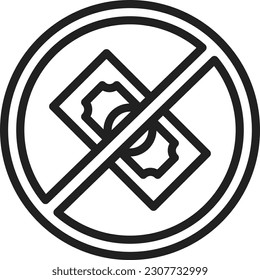 No Money icon vector image. Suitable for mobile application web application and print media.
