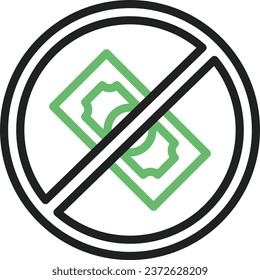 No Money icon vector image. Suitable for mobile application web application and print media.