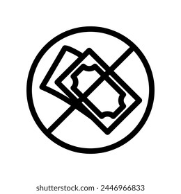 no money line icon illustration vector graphic. Simple element illustration vector graphic, suitable for app, websites, and presentations isolated on white background