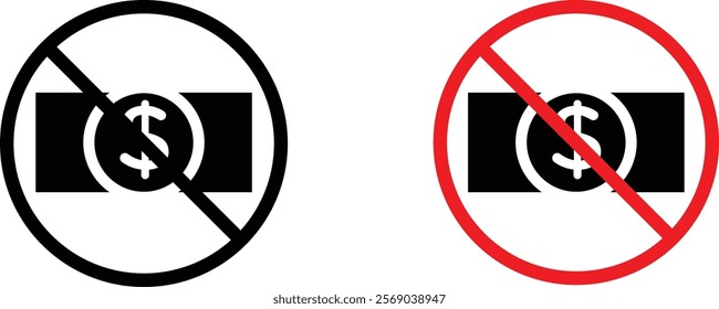 No money sign vector graphic pack