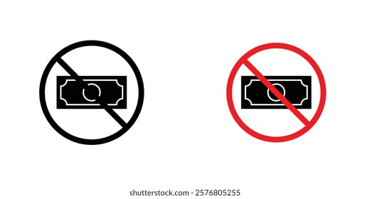 No money sign vector pack for web designs