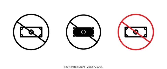 No money signs vector collection pack